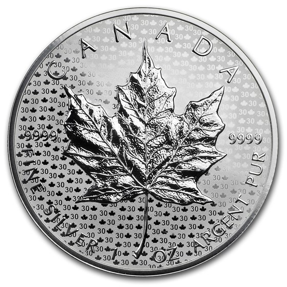 2018 Canada Silver 1 oz Maple Leaf 30th Anniversary Reverse Proof 2018 Canada Silver 1 oz Maple Leaf 30th Anniversary Reverse Proof